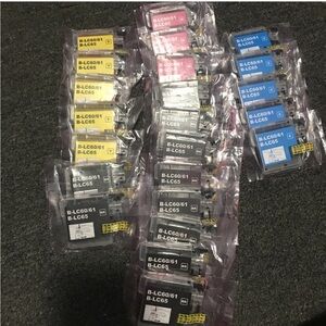 24 - Brother Printer Ink B-LC60/61  B-LC64 Black , Cyan , Yellow, Magenta NIP